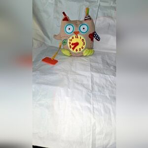 Dolce My First Owl Clock Plush Toy NewSoft Stuffed Animal  Teething